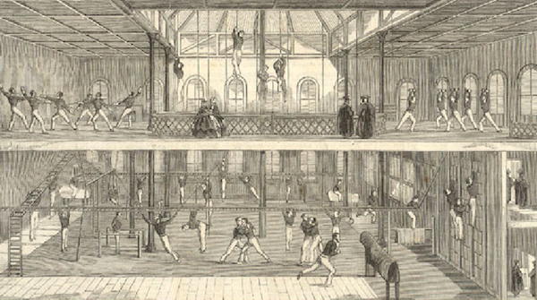University of Oxford gymnasium. 