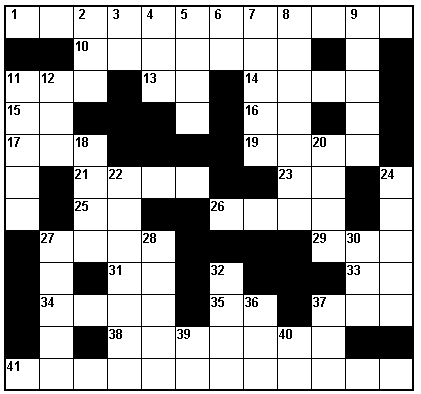 The Blue Room Crossword