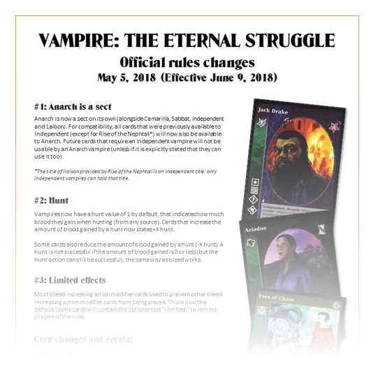 Rules changes May 5 2018 Rules changes May 5 2018