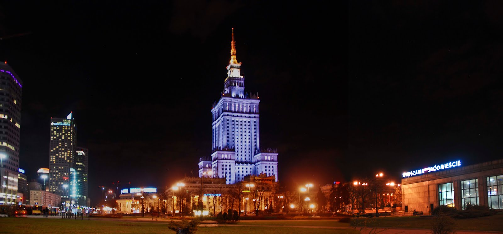 Warsaw by night