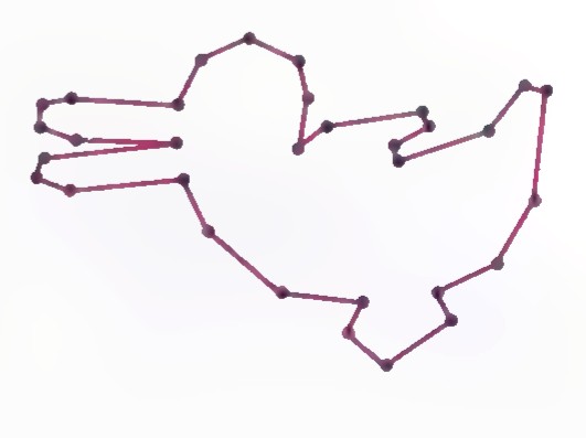An irregular polygon.