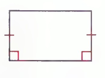 A Saccheri quadrilateral with right angles at the base and equal legs marked.
