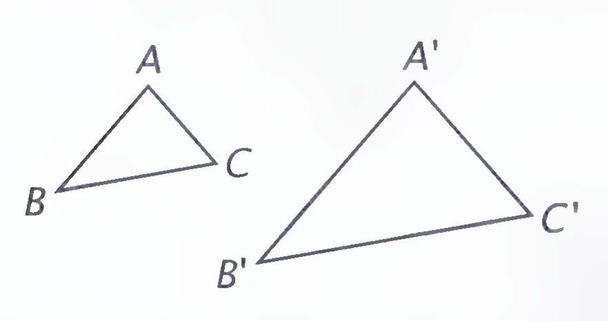 Similar triangles ABC and A′B′C′.