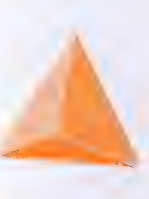 A regular tetrahedron.