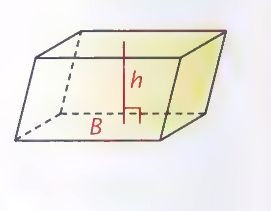 Prism with base area B and height h.