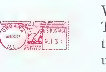A postage-meter stamp reading “FOUR COLORS SUFFICE.”