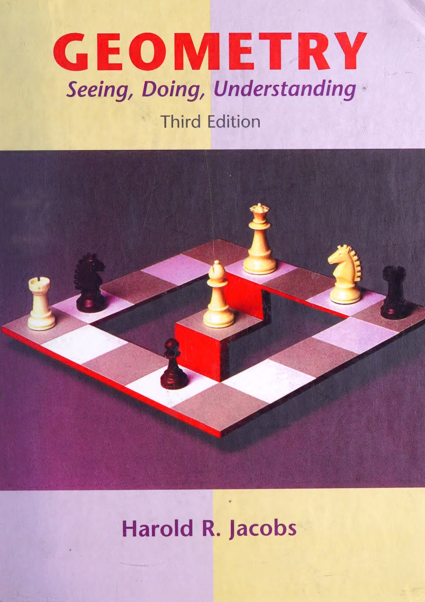 Book cover: white and black chess pieces stand on a checkered board that twists into an impossible three-dimensional loop, photographed against a dark purple background.