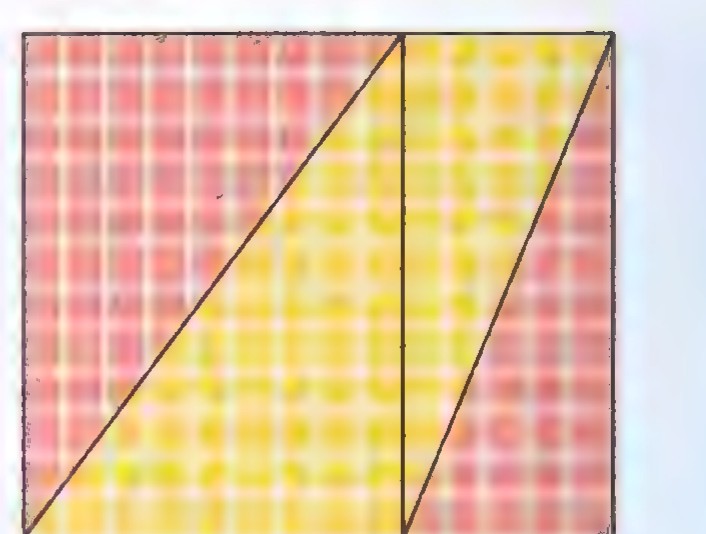 Ptahtep’s plot with extra lines added, dividing it into two rectangles with a diagonal strip between them.