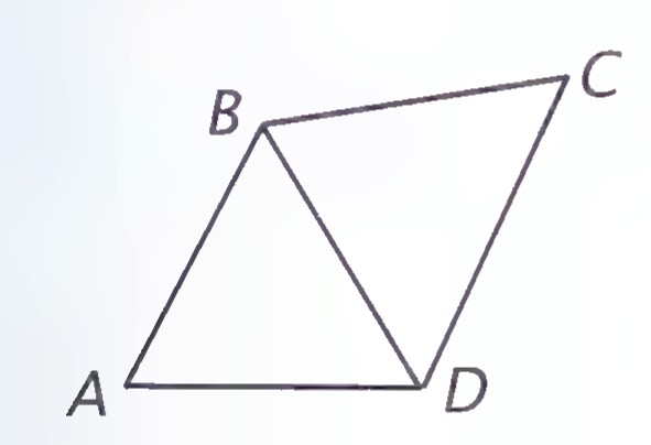 Quadrilateral ABCD with AB = AD and angle C equal to angle BDC.