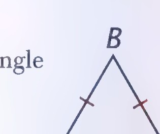 Equilateral triangle ABC with tick marks on all three sides.