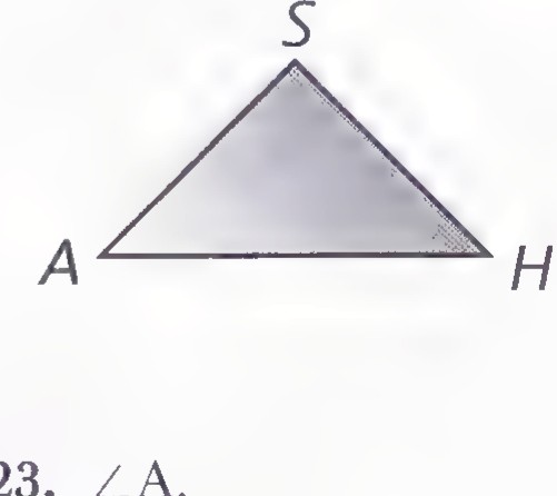 A pile of coal ashes in the shape of a right isosceles triangle ASH, with the right angle at S.