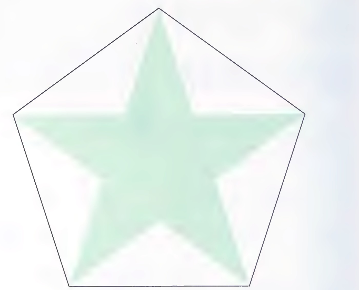 A large regular pentagon drawn in outline.