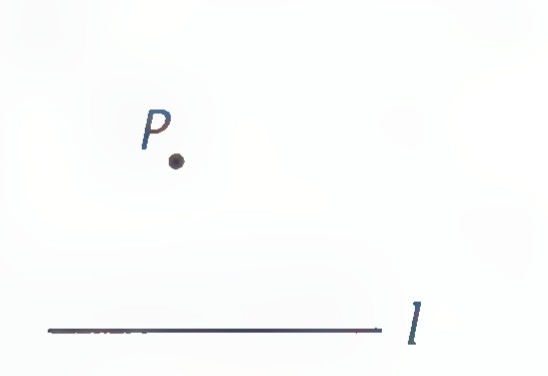 Point P above line l.
