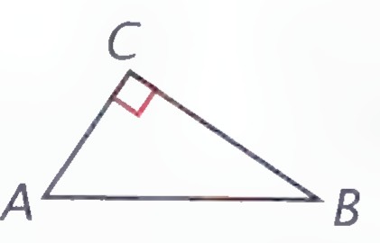 Right triangle ABC with the right angle at C.