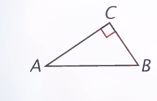 Right triangle ABC with the right angle at C.