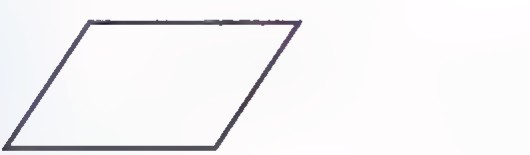A parallelogram, not a rectangle, leaning to the right.