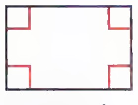 A rectangle with right-angle marks at its four corners.