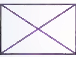 A rectangle with both diagonals drawn.