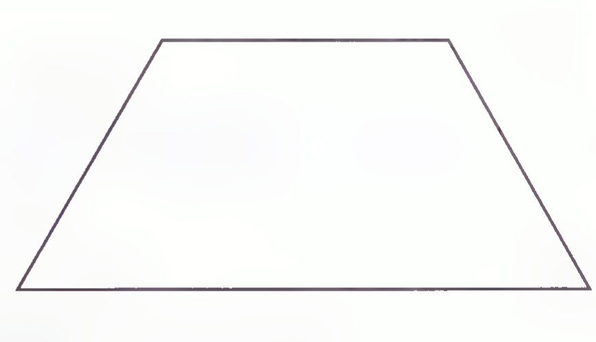 An isosceles trapezoid with its long base twice its short base.