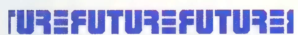 The word “FUTURE” repeated in blue block letters, with cut-off letters at both ends.