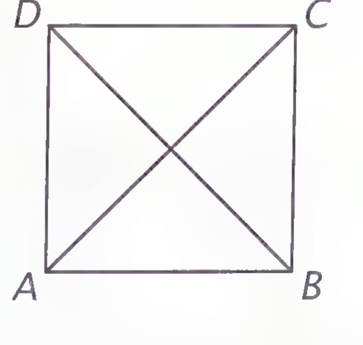 Parallelogram ABCD with both diagonals drawn.