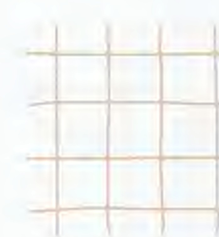 Photograph of the knotted mesh of a fishing net.