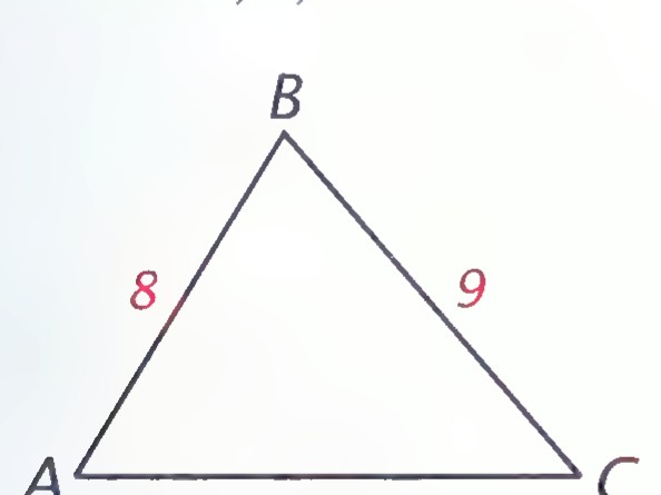 Triangle ABC with sides AB = 8, BC = 9, and AC = 10.