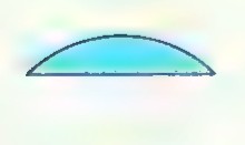 A semicircle, shaded blue, with its diameter drawn.