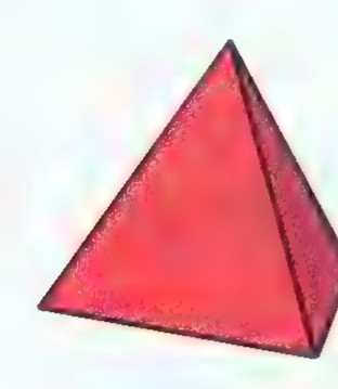 A red tetrahedron.