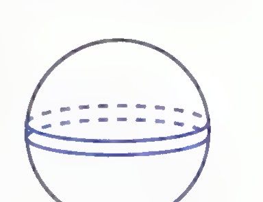 A sphere with two curves that appear to be parallel.
