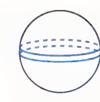 A sphere with two curves that look parallel.