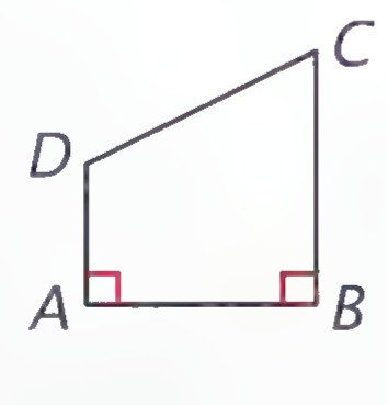 A birectangular quadrilateral ABCD with base AB and summit angles at D and C marked.