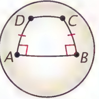 A Saccheri quadrilateral drawn on a sphere, with its summit angles at D and C.