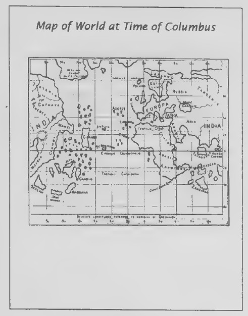 Transparency 1-2-1: Map of world at time of Columbus