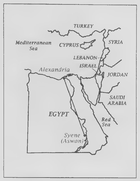 Transparency 1-2-2: Map of Alexandria and Syene