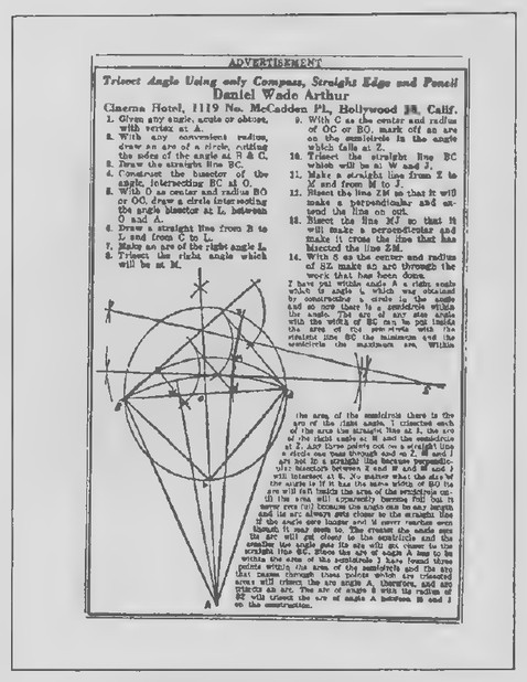 Transparency 1-5-1: Angle-trisection advertisement