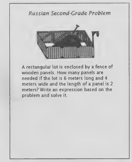 Transparency 1-R-4: Russian second-grade problem
