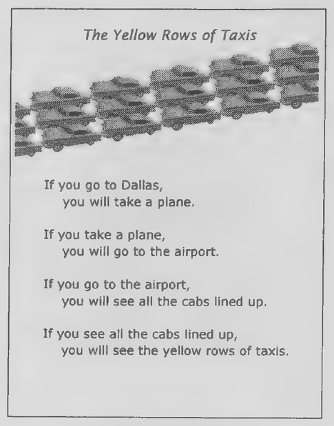 Transparency 2-3-5: The yellow rows of taxis (Set I, Exs. 17 and 18)