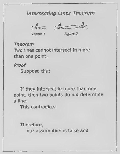 Transparency 2-5-3: Intersecting lines theorem (Set II, Ex. 41)