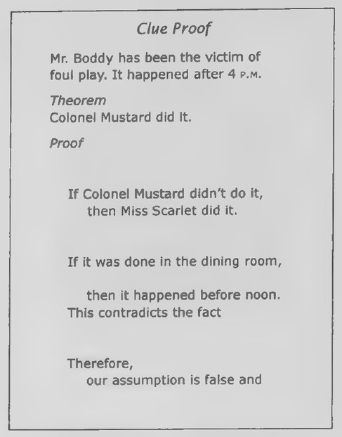 Transparency 2-R-8: Clue proof (Set II, Exs. 42 and 43)
