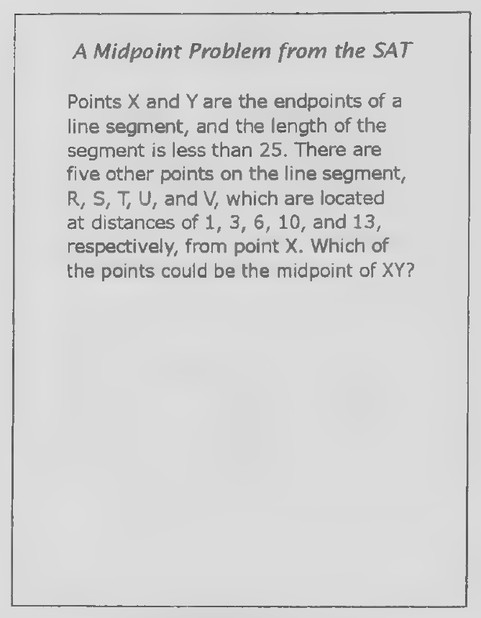 Transparency 3-R-1: A midpoint problem from the SAT