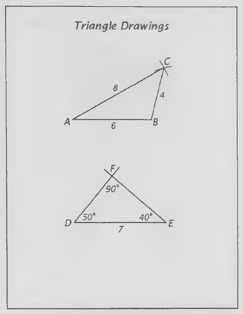 Transparency 5-3-4: Triangle drawings (Set I, Exs. 14-22)