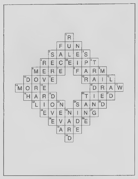 Transparency 7-2-1: The first crossword puzzle