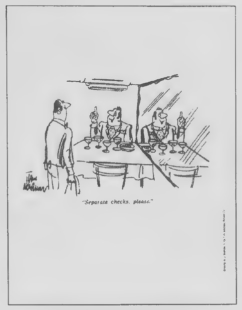Transparency 8-3-1: “Separate checks, please”.