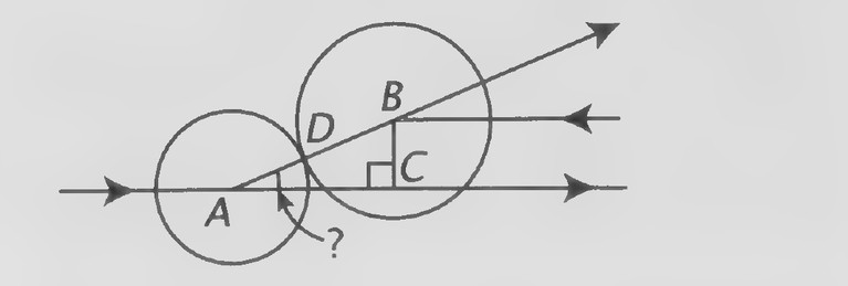 Figure on page 379 — Two circles tangent to a common line and to each other’s external tangents (points A–D marked)