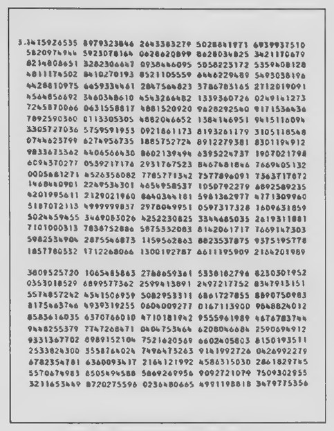 Transparency 14-5-1: Digits of pi