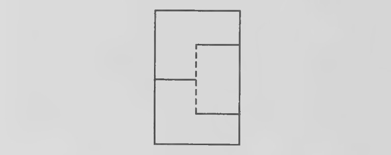 Figure on page 394 — A rectangle divided into a square and a smaller similar rectangle (golden-rectangle construction)