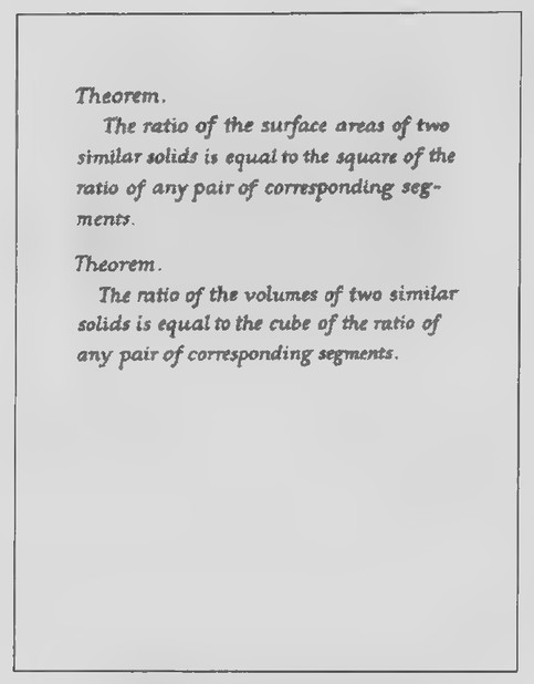 Transparency 15-8-2: Similar solids theorems