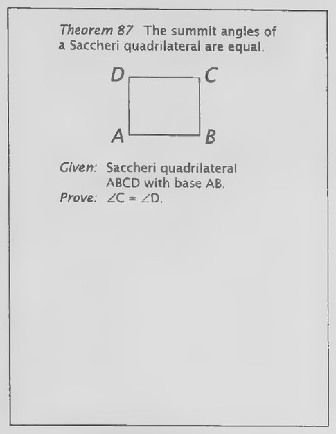 Transparency 16-3-3: Theorem 87 (Lesson 2: Set I, Exs. 7-13)